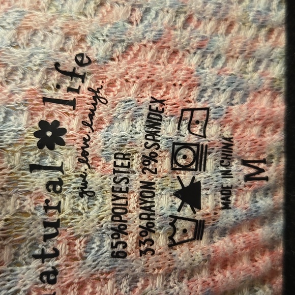 Natural Life Mix & Match Thermal Boho Jumpsuit Pink And Green Floral Size Medium - Picture 5 of 8